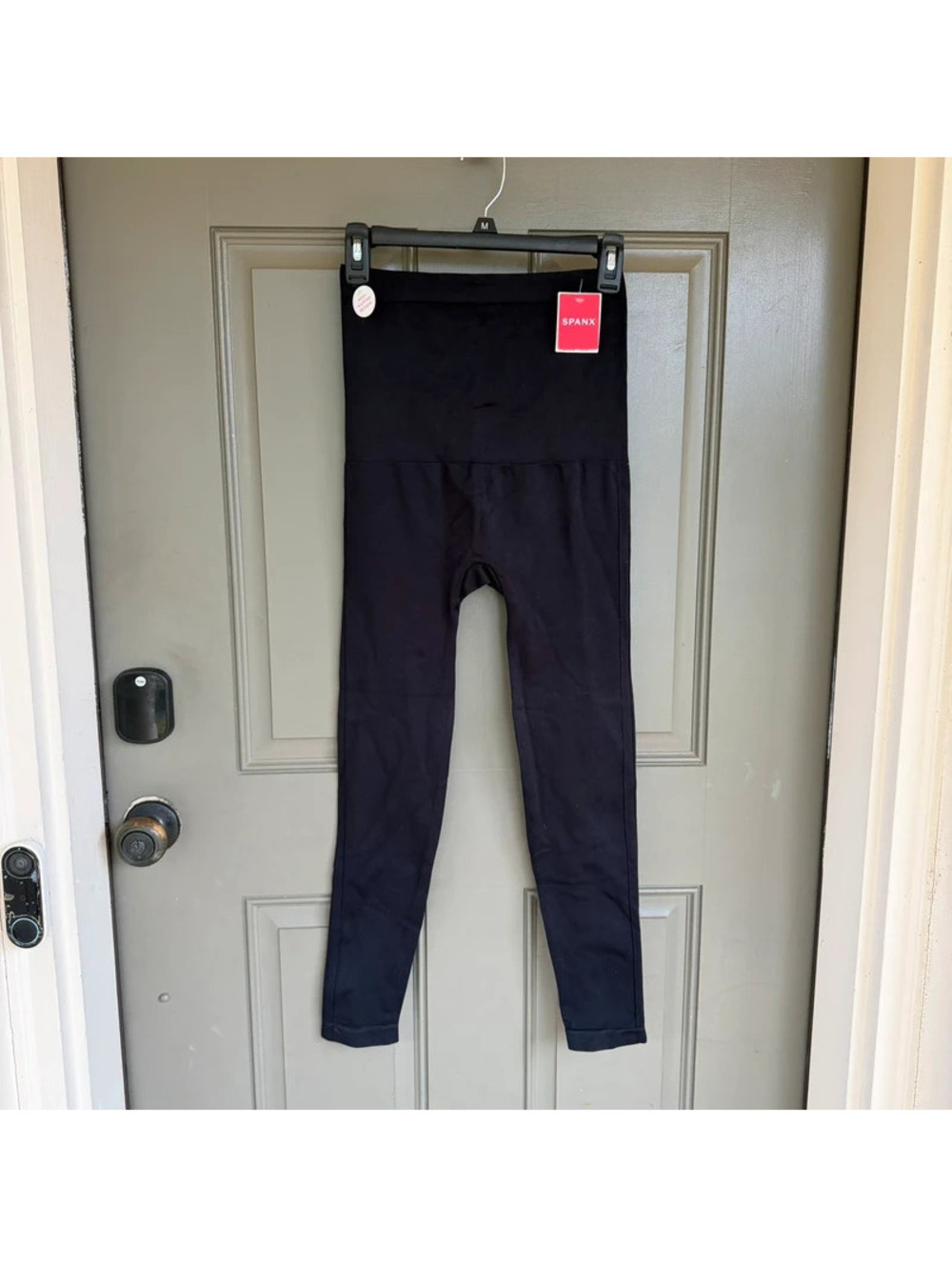 SPANX Look At Me Now Seamless High Waisted Leggings Black Women's Large L 25.5"